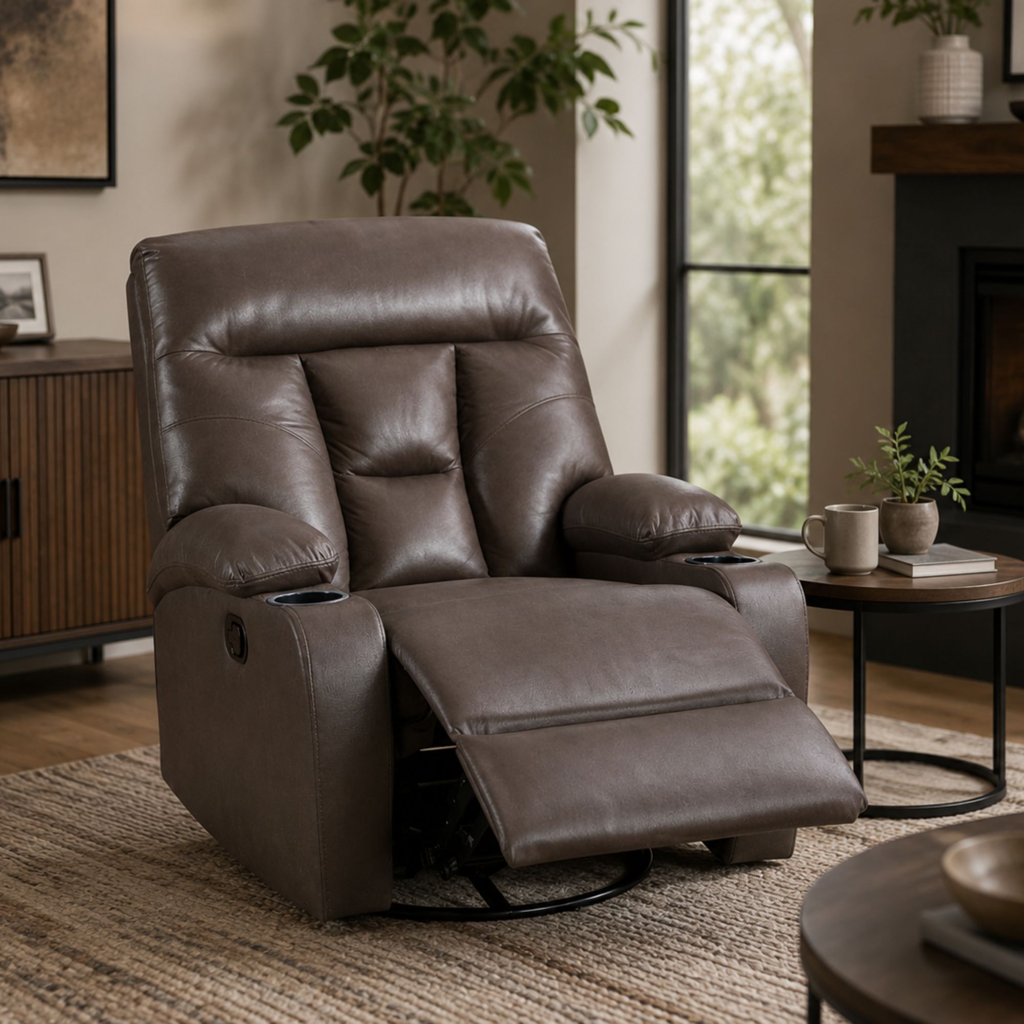Lennox Rocker Recliner With Swivel Base